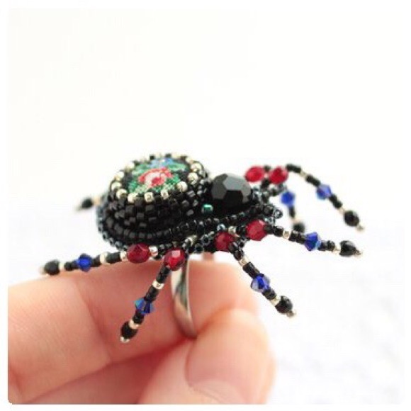 *TAKING DOWN* Handmade Cross-Stitched Spider Ring - Picture 7 of 7